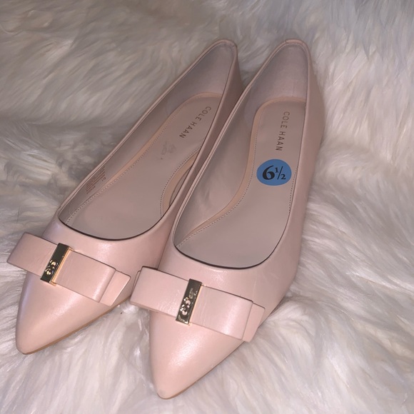 NWOB Size 6.5 COLE HAAN NUDE SKIMMER FLATS - Picture 5 of 8